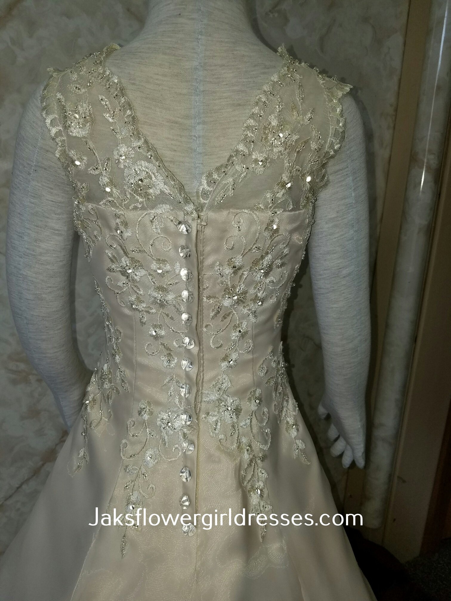 light champagne flower girl dress